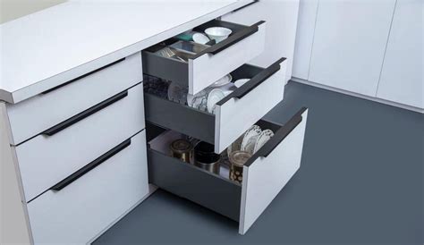 Landwood set of 3 modular kitchen tandem box drawer for kitchen / ultra ...