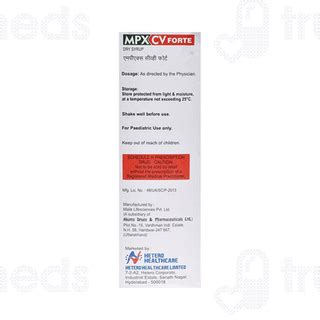Mpx Cv Forte 400/57 Mg Dry Syrup: Uses, Side Effects, Price & Substitutes