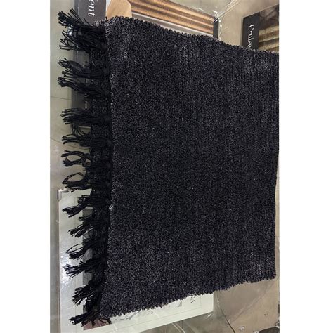 Tufted Rug - Black Cotton Hand Tufted Rug Wholesale Trader from Bengaluru