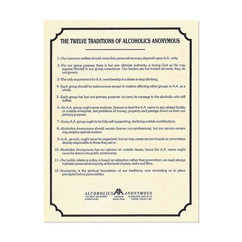 Aa Traditions Short Form
