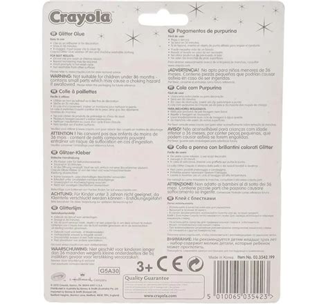 Buy Crayola Bold Washable Glitter Glue, 9 Pieces, 3Y+ Online | Hamleys ...
