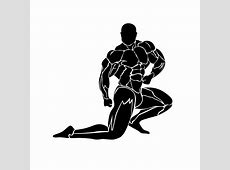 bodybuilding icon, muscles, vector ~ Illustrations 