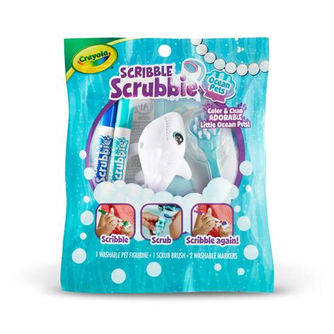 Buy Crayola Scribble Scrubbie Ocean Pets, 1 Ct Animal Toy, Stocking ...