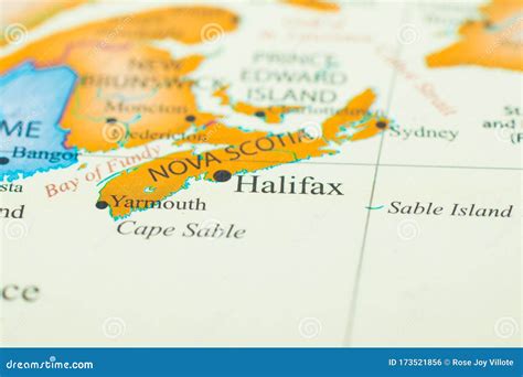 Map of Halifax Nova Scotia in Canada Stock Photo - Image of north, nova ...