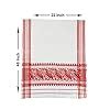 Assamese Poly Cotton Japi Design Gamcha (Pack-3), White and Red ...