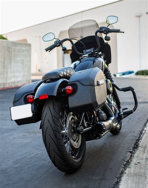Viking Darkin Large Quick Mount Harley Softail Street Bob FXBB Leather ...