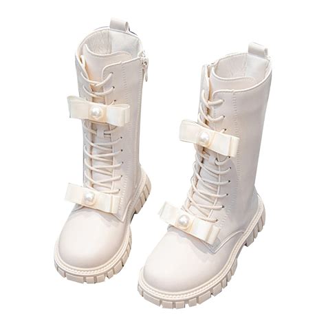 CHENge Girls Boots Size 1 Fashion Round Toe Zip Up Cozy Thermal Lined ...