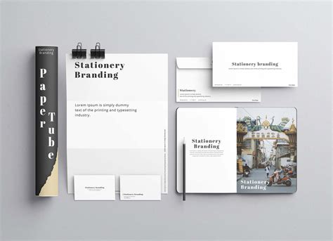 Free Modern Stationery Branding Mockup (PSD)