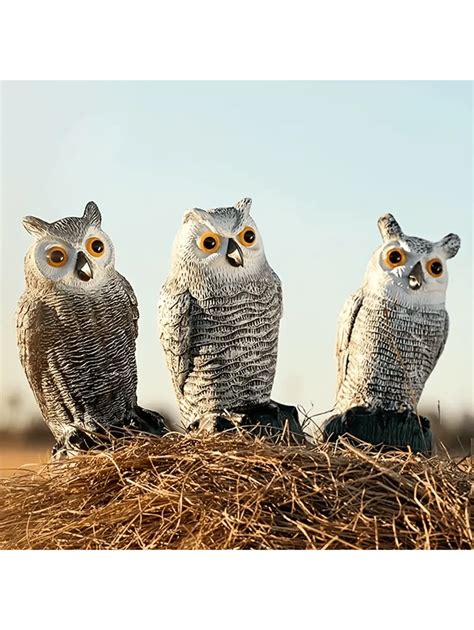 Owl Bait Scarecrow To Deter Birds, Decoy For Outdoor Garden, Balcony ...
