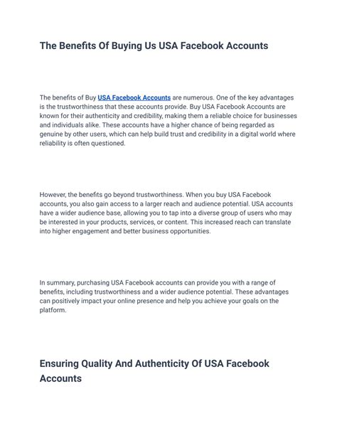 PPT - Buy USA Facebook Accounts PowerPoint Presentation, free download ...