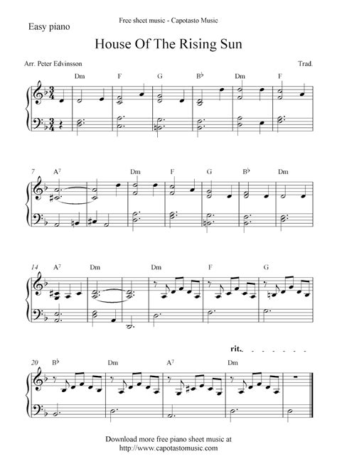 Free Printable Piano Music Sheets