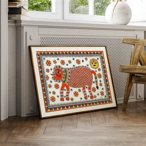 The Lion king, Madhubani Art, Madhubani Painting – Dessine Art