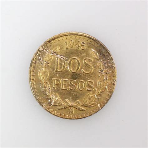 1945 Gold Dos Pesos Coin | Property Room