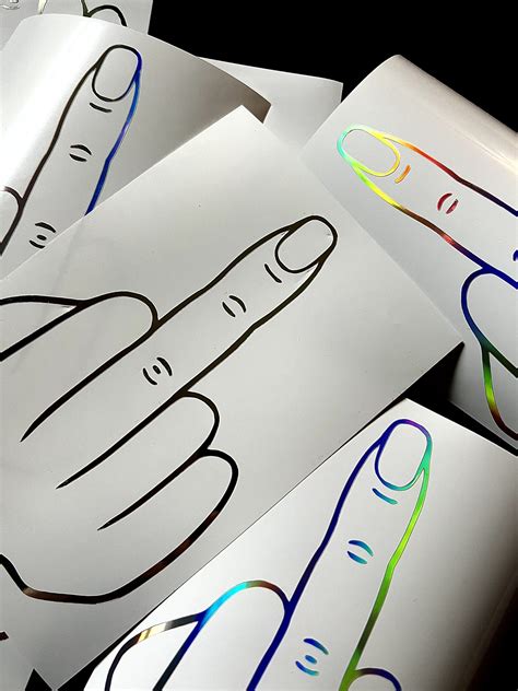 Middle Finger Decal Vinyl Decal Car Accessories Bumper Sticker - Etsy