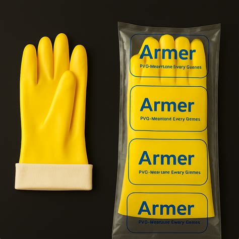 PVC Supported Gloves Yellow 12 Inch