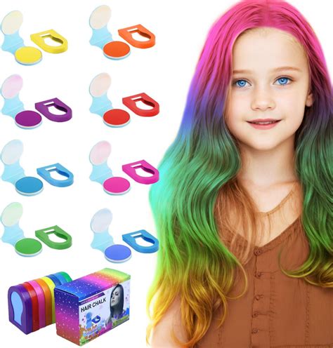 Amazon.com: COLAYERIST Hair Chalk for Girls Washable, 10PCS Temporary ...