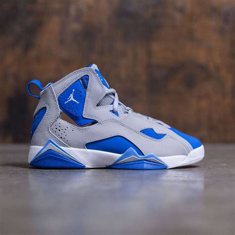 Jordan Big Kids Jordan True Flight (GS) (wolf grey / white-blue spark ...