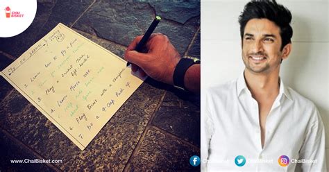 Here's The Hand Written Dream Wishlist Of Sushant Singh Rajput
