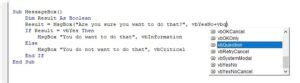 Image result for VBA Dialog Box