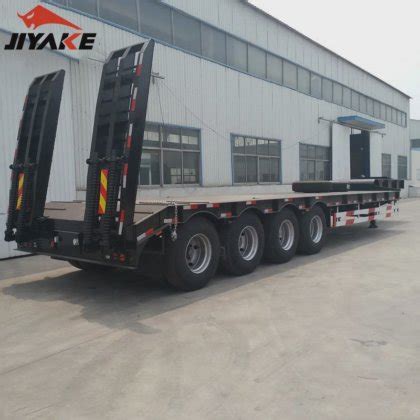 Transport Excavator Heavy duty Machinery 3 Axle Lowbed Lowboy Trailers ...