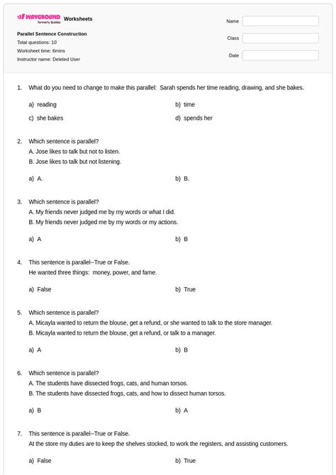 50+ Parallel Construction worksheets on Wayground | Free & Printable