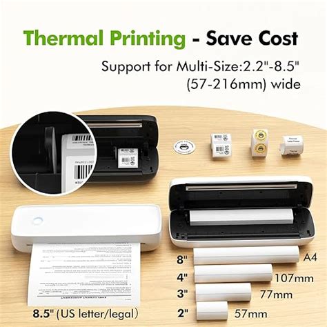 SEZNIK Portable Wireless Inkless A4 Paper Printer | Portable Mini Prin ...