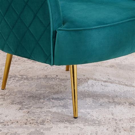 Buy (Refurbished) Monarch Velet Lounge Chair - Green from Home Centre ...