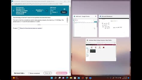 Finding Test Statistic Using StatCrunch 的图像结果