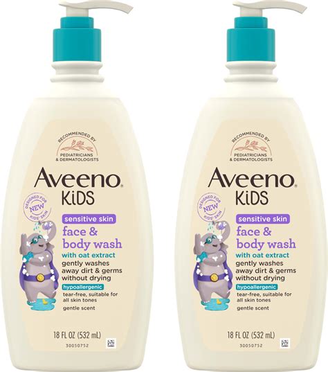 Amazon.com: Aveeno Kids Sensitive Skin Face and Body Wash with Oat ...