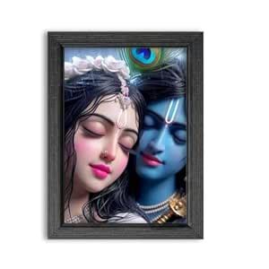 Handmade Lane Radha Krishna Religious Photo Frame (Blue) : Amazon.in ...