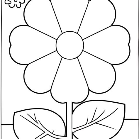 Flower Coloring Page Preschool