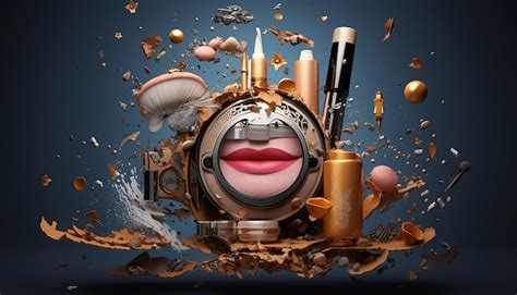 Creative cosmetics composition for advertisement commercial photoshoot ...
