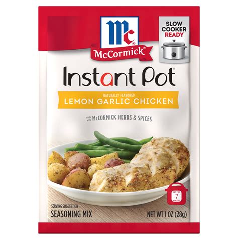 McCormick Lemon Garlic Chicken Instant Pot, 1 oz Mixed Spices ...