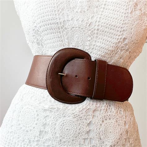 Chunky brown leather belt 36” in length Western... - Depop