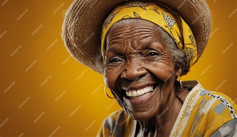 Premium Photo | Portrait of a senior old black african american woman ...