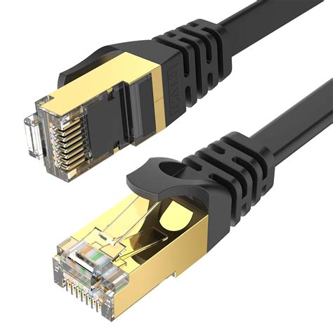 Cat 7 Ethernet Cable 75 Foot, AwonstieGEK High Speed Flat LAN Cable ...