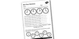 Competing Times Worksheet / Worksheet (teacher made)