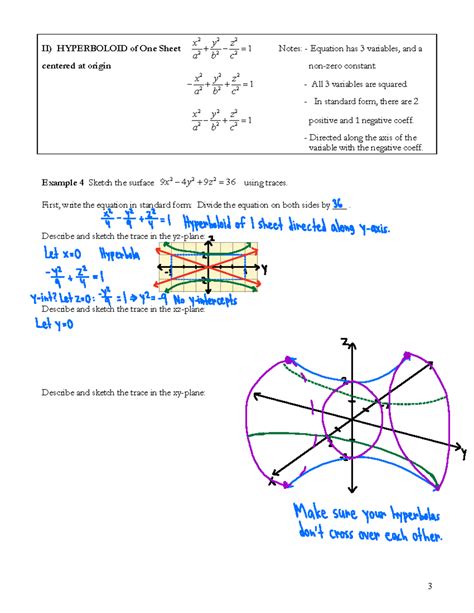 Hyperboloid of 1 Sheet and 2 Sheets - 3 II) HYPERBOLOID of One Sheet 2 ...