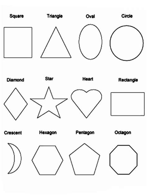 Printable Shape Coloring Pages