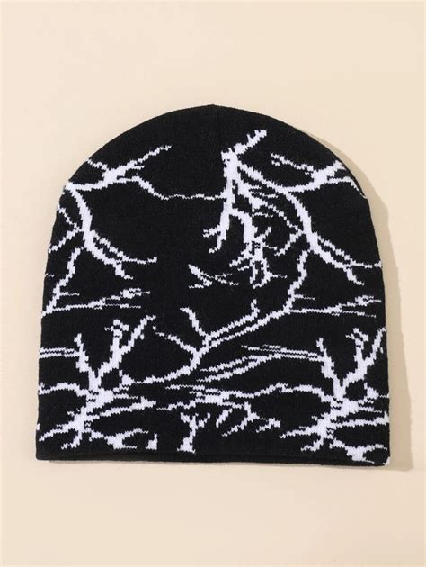 Men Lightning Pattern Beanie Street | SHEIN USA