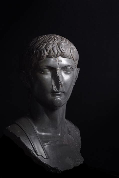 Bust of Germanicus, great-nephew of Augustus with a Christian cross ...