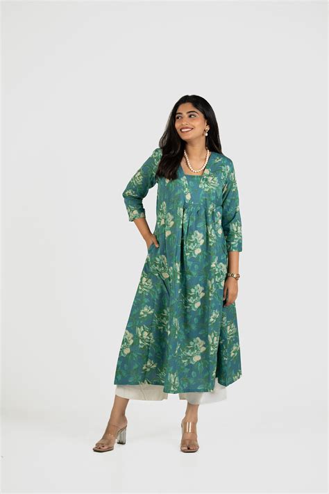 Srishti - Maternity/Nursing Aqua Green Blue Floral Nursing Dress ...