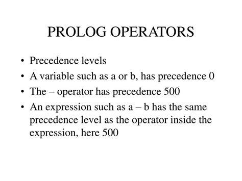 Image result for Prolog Operators