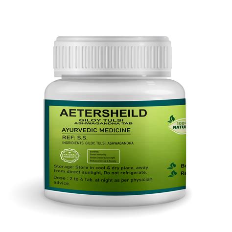 Aeternus Wellness Aetersheild | Giloy Tulsi Ashwagandha Tablets,an ...