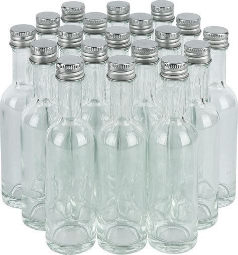 Amazon.com: PELLAH GOODS 50 ml (1.7oz) Mini Liquor Bottle Glass With Leak Proof Cap and Heat ...