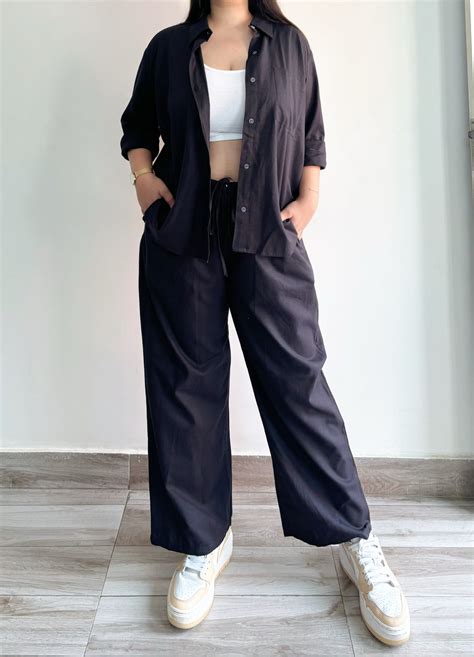3 Piece Loose Fit Black Casual Set – SELCOUTH