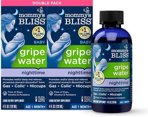 Amazon.com: Mommy's Bliss Gripe Water Night Time, Relieves Stomach ...