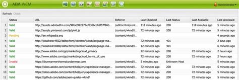 Verificador de vínculos | Adobe Experience Manager