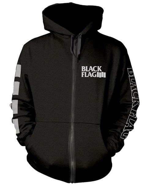 Black Flag Band Logo Zipped Hoodie - Walmart.com