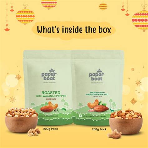 Paper boat Assorted Dry Fruits Gift Pack, 400g| Kaju Badam Mixed Nuts ...